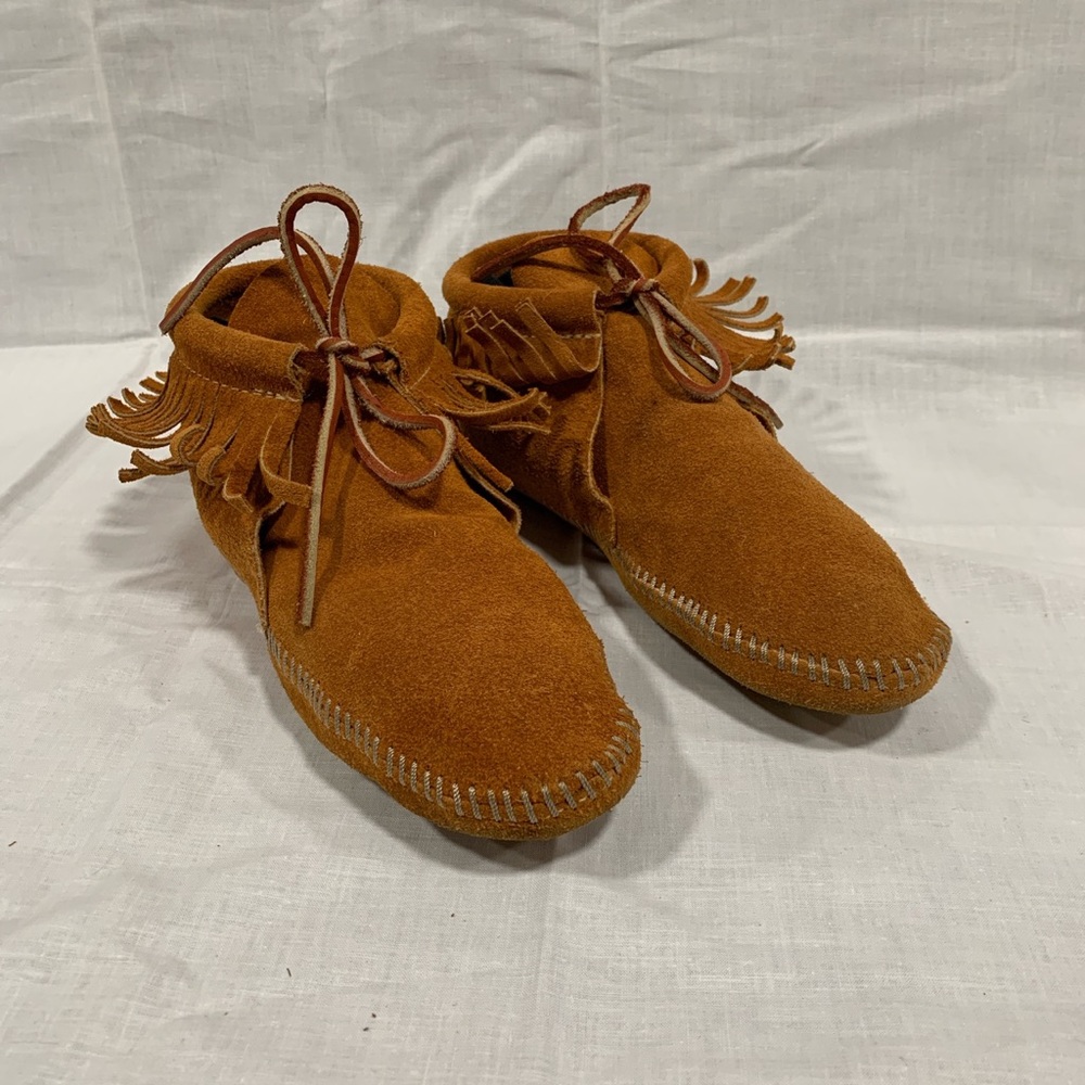Handmade Buckskin Leather ankle shoe